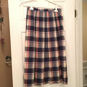 Pleated Wool Skirt